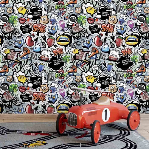 Adesivo de parede Papel de Parede Graffiti