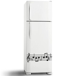Adesivo de Geladeira Linhas Musicais